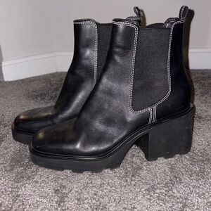 Michael Michael Kors Womens Keisha Leather Platform Chelsea Boots